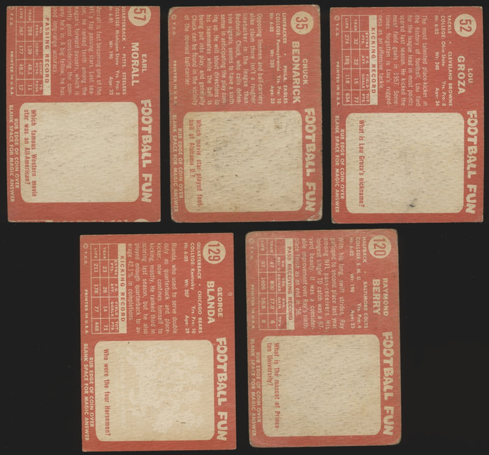 1958 Topps NFL LOW GRADE Complete Set Group Break #4 (Limit REMOVED)