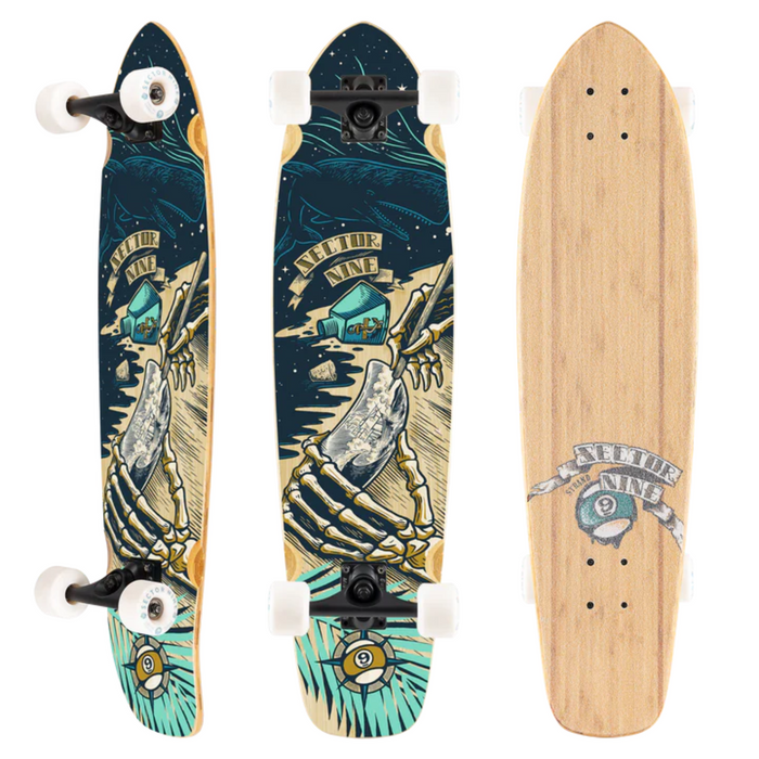 34" X 8.7" Strand Castaway Sector 9 Complete Skateboard