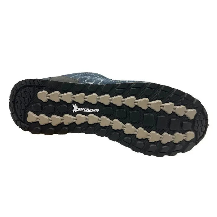 Outsole of Altberg Wensley Waterproof Outdoor Shoe featuring Michelin tread pattern for superior traction on rugged surfaces. from John Bull Clothing