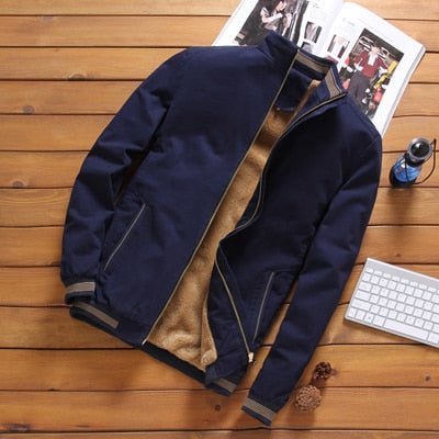 Antonios Autumn Bomber Jacket - AntoniosClothing - Dark Blue