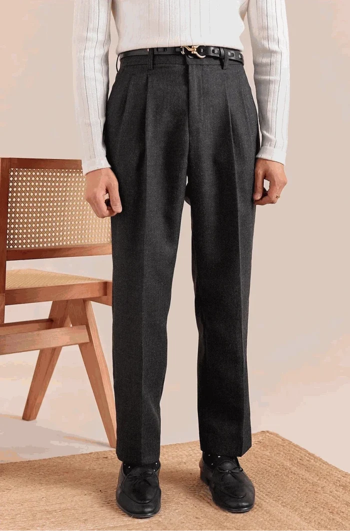 Antonios classic business pants british tailored fit - AntoniosClothing - Baby blue