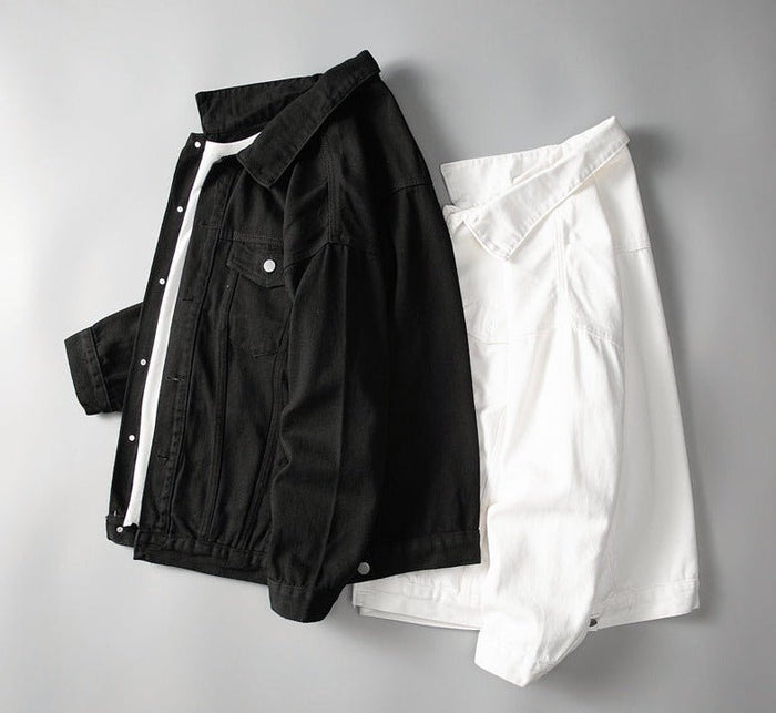 Antonios Denim Slim-Fit Jacket - AntoniosClothing - white