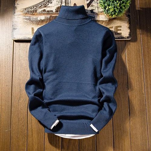 Antonios Fine Cotton Sweater - AntoniosClothing - Navy Blue