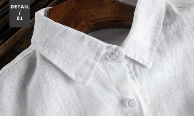 Antonios Long Sleeve Shirt Cotton - AntoniosClothing - Grey