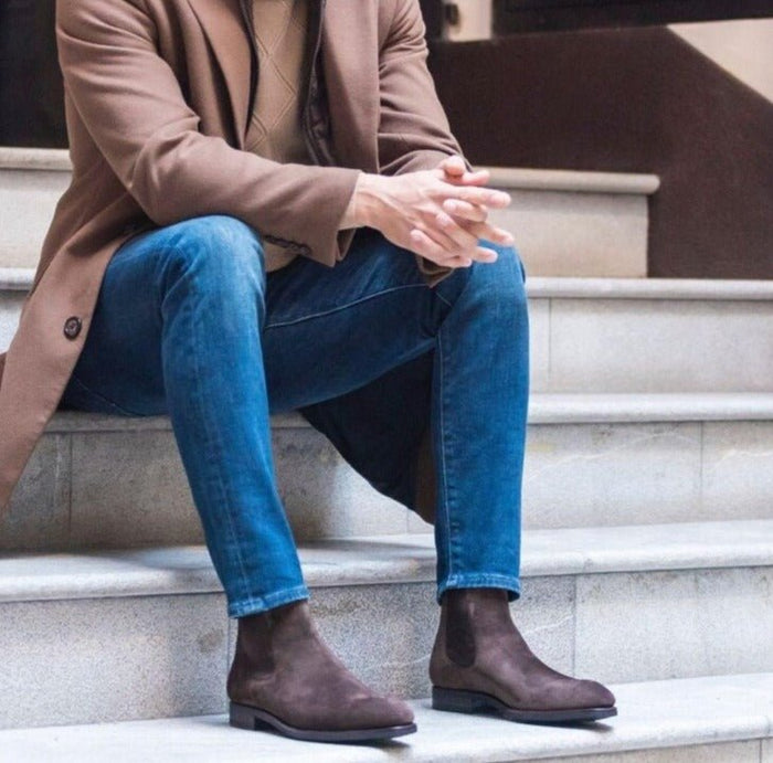 Antonios Premium Chelsea Boots - AntoniosClothing - coffee