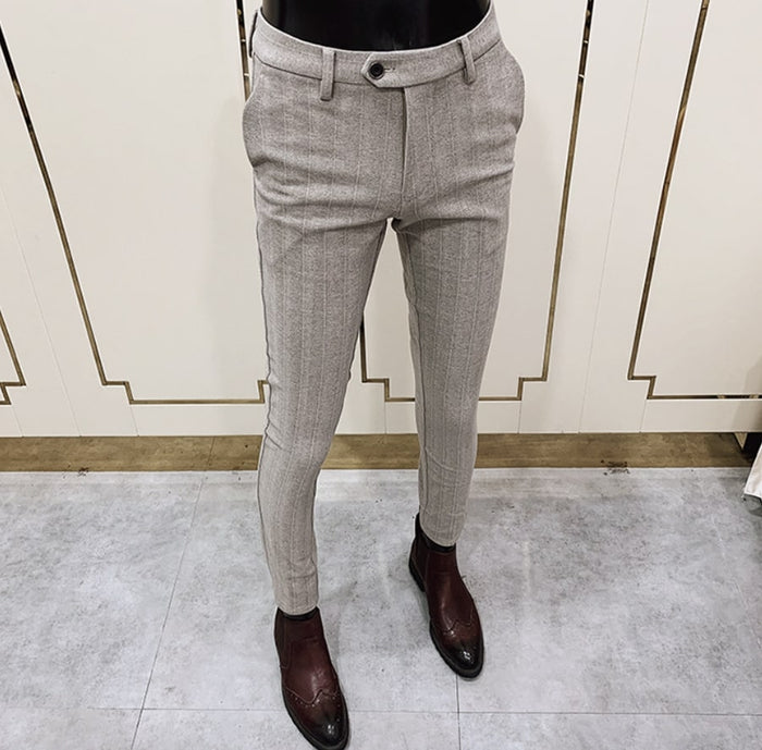 Antonio Striped Pants - AntoniosClothing - Gray