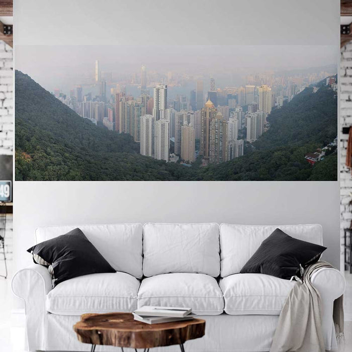 84 inch The Peak of Hong Kong Poster Displayed in Living Room