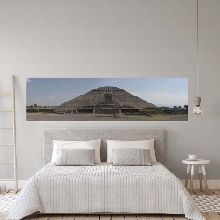 84 inch The Sun Pyramid Panoramic Poster Displayed in Bedroom