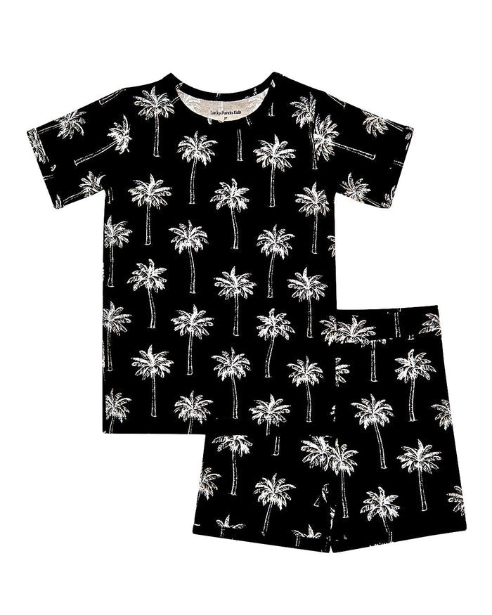 Bamboo Shorts Set | Palm Style Black