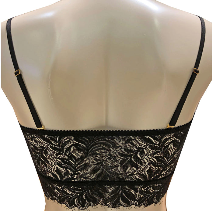 Bandeau Leaf Bra | Black