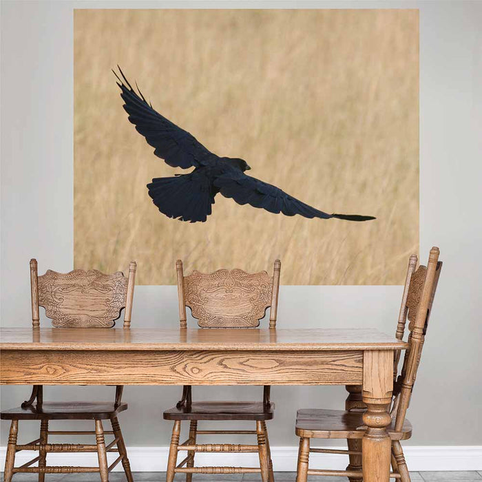 48x60 inch Crow Poster Displayed in Dining Room