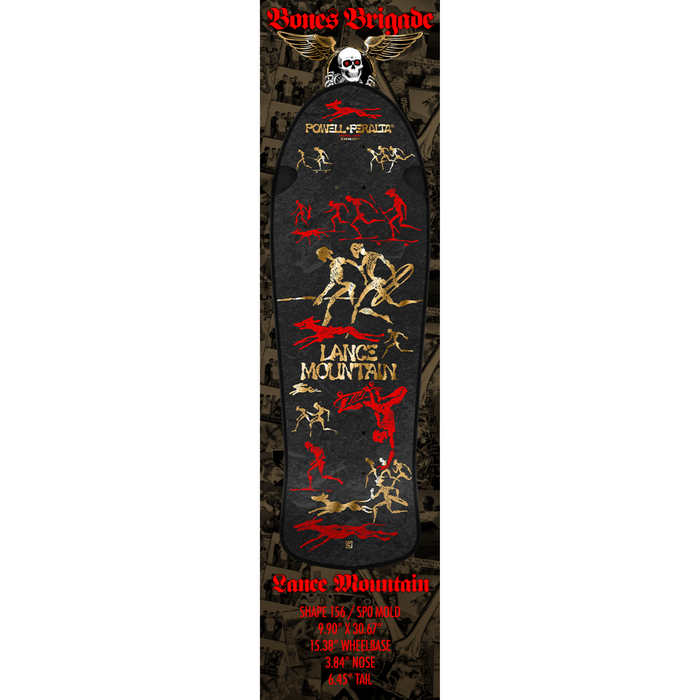 BONES BRIGADE SERIES 16 LANCE MOUNTAIN DECK BLACK/GOLD FOIL