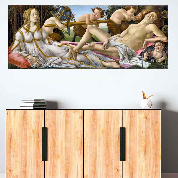 33.5x84 inch Venus and Mars Decal Installed Above Cabinets