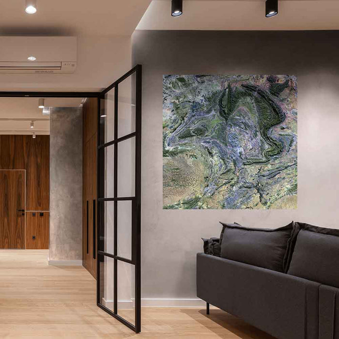 48x48 inch MacDonnell Satellite Decal Installed on Wall
