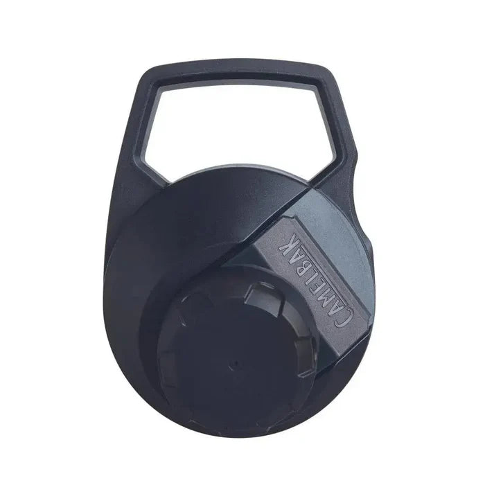 Close-up of Camelbak Chute Mag magnetic cap with carry handle, designed for the 600ml stainless steel water bottle for easy portability. from John Bull Clothing