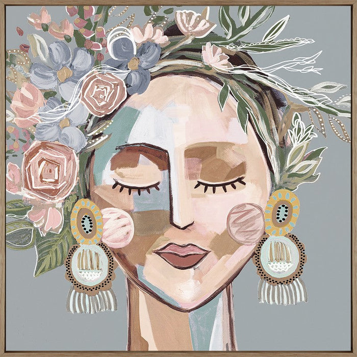 Cosmo Sage | Framed Canvas Print | Print Decor
