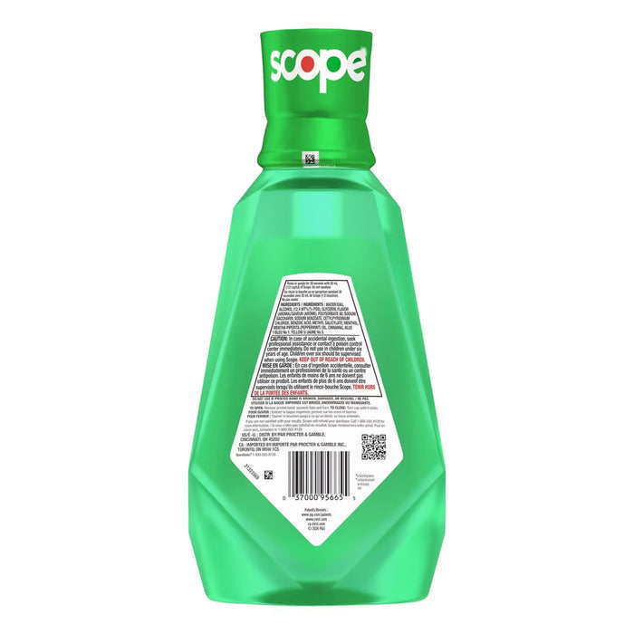 Crest Scope Outlast Long-Lasting Mint Mouthwash - 1 L - 6 Pack
