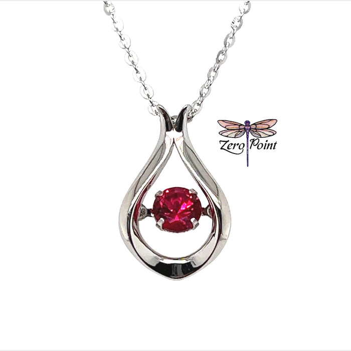 CZ Dancing Stone Pendant - Zero Point Crystals