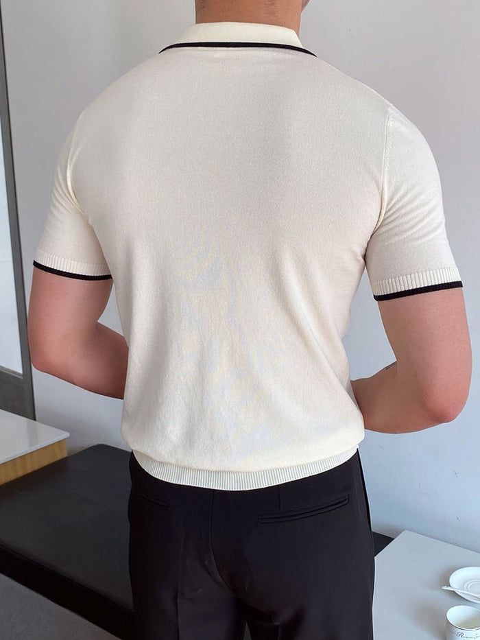 Dune Cotton Polo T-Shirt - AntoniosClothing - White