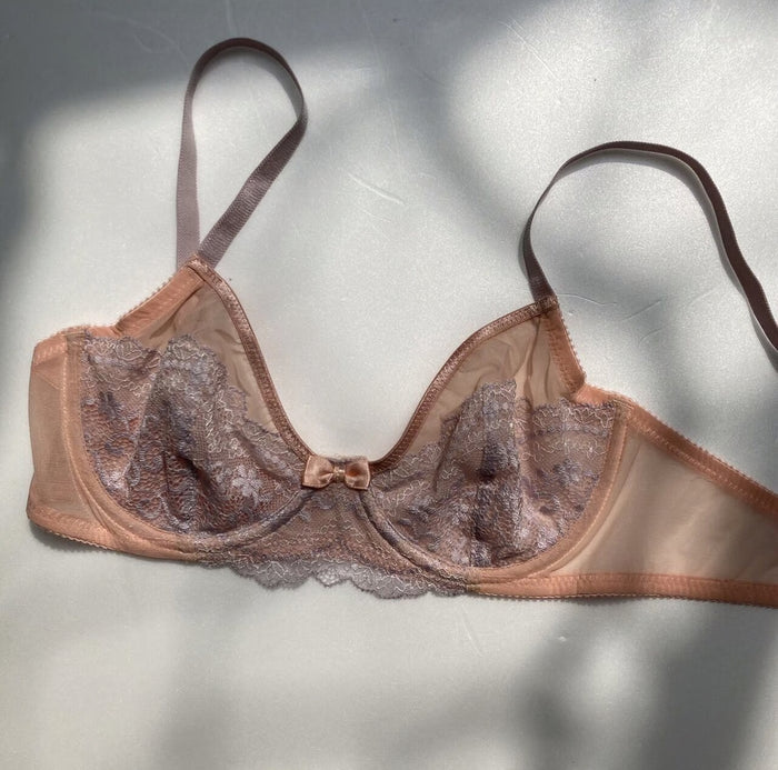 Floral Non Patted Underwire Bra | Pink