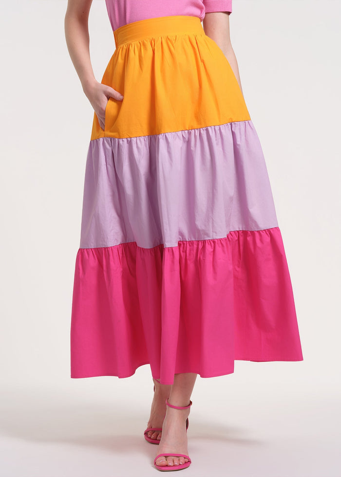 Flowy Tiered Midi Skirt