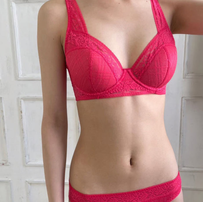 Freesia Plunge Underwire Bra | Vivid Pink