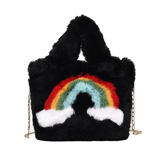 Furry Rainbow Purse