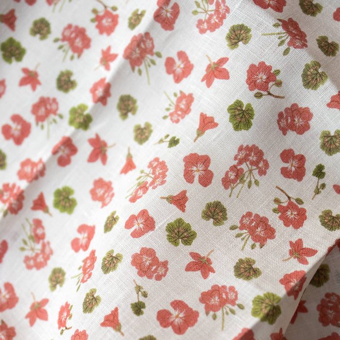 Geranium Linen Tea Towel - Botanica Paper Co.