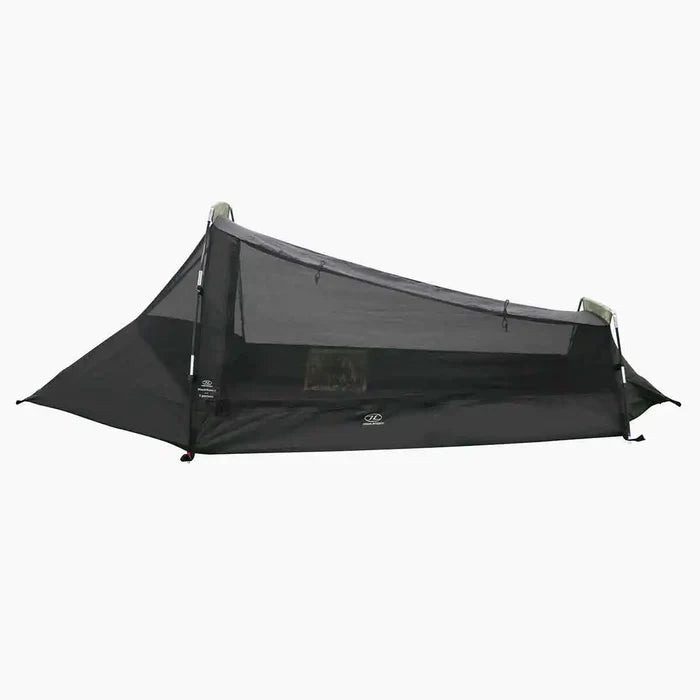 Inner mesh layer of Highlander Blackthorn 1 Person Tent Gen 2, offering breathable insect protection for solo campers and hikers. from John Bull Clothing