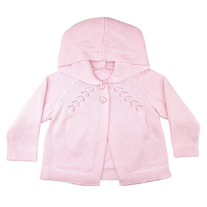 Hooded Lightweight Cardigan - Baby Pink