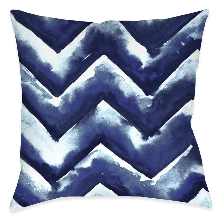 Indigo Shibori Zag Indoor Decorative Pillow