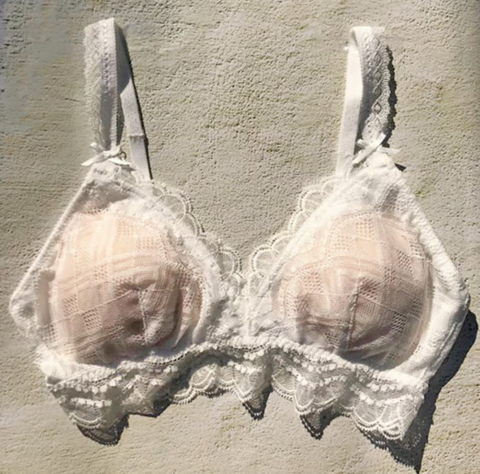 Love Triangle Bralette | White