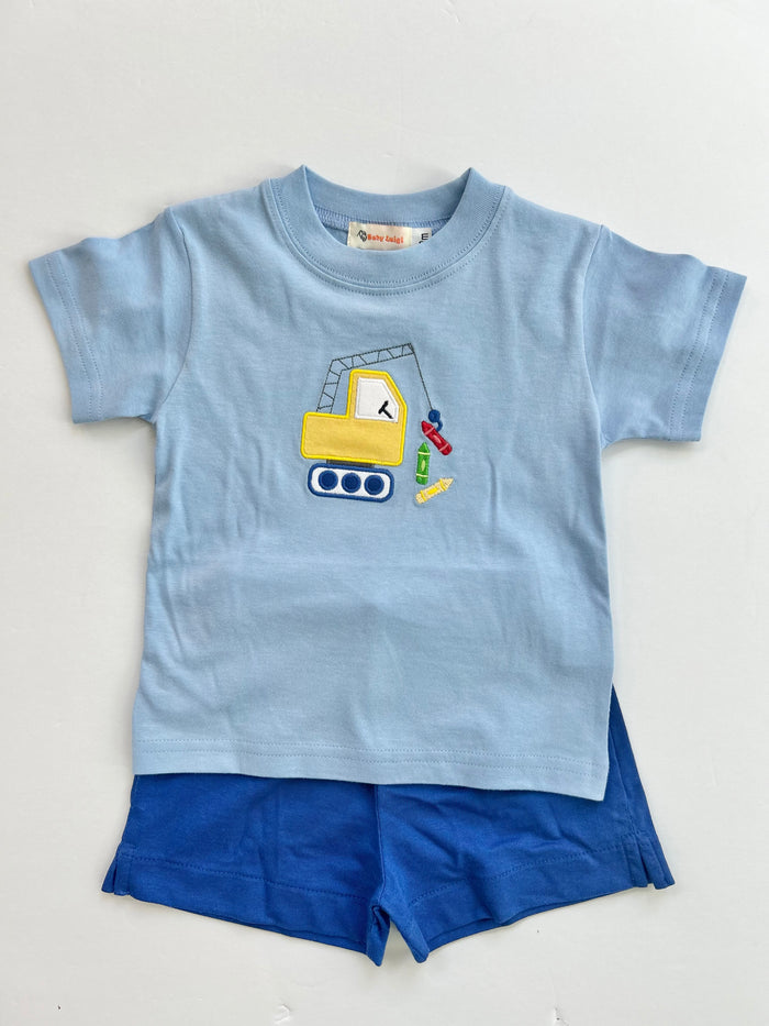 Luigi - Tee + Short Set - Crane with Crayons