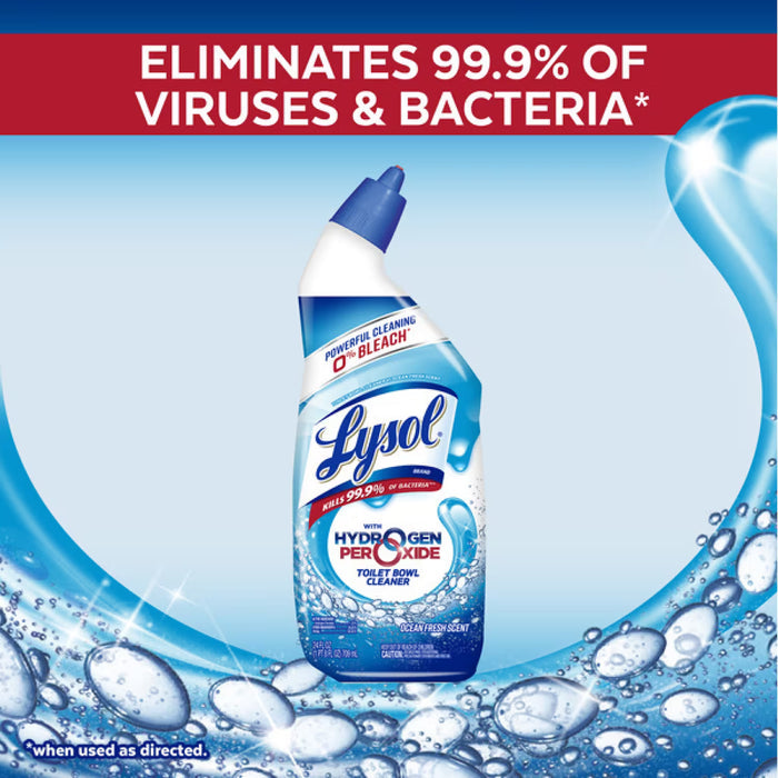 Lysol Hydrogen Peroxide Oxi Ocean Fresh Toilet Bowl Cleaner - 24 oz - 9 Pack