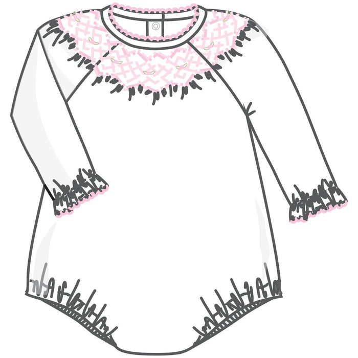 Magnolia Baby - Bishop Smocked Bubble - Lizzy and Landon Pink