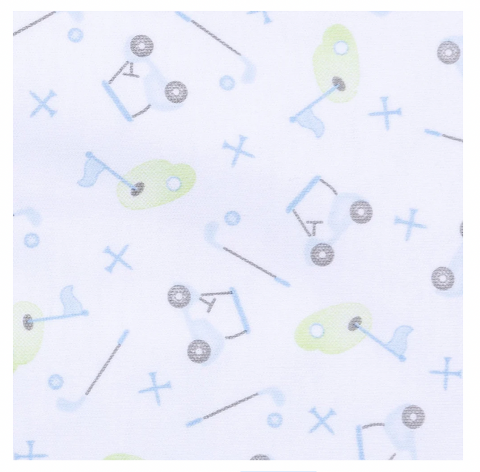 Magnolia Baby - Print Footie -Tiny Tee Time - Blue
