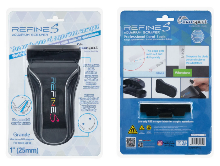 Maxspect REFINES Grande — Magnetic Aquarium Glass Scraper
