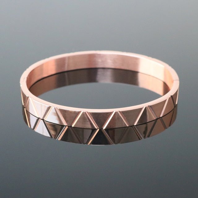Antonios Triangle Bracelet Men - AntoniosClothing - Triangle Rose Gold