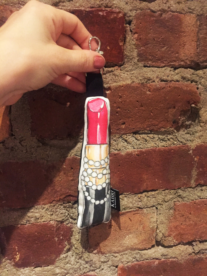 Mini Red Lipstick Doll Bag Charm