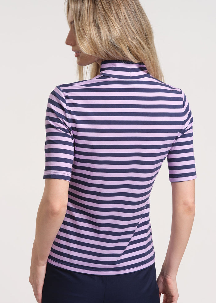 Mock Neck Three-Quarter Sleeve Sweater