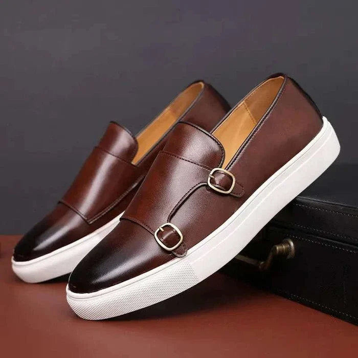 Monk british loafers - AntoniosClothing - Brown