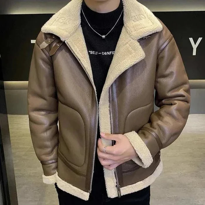Norway motor jacket - AntoniosClothing - Coffee