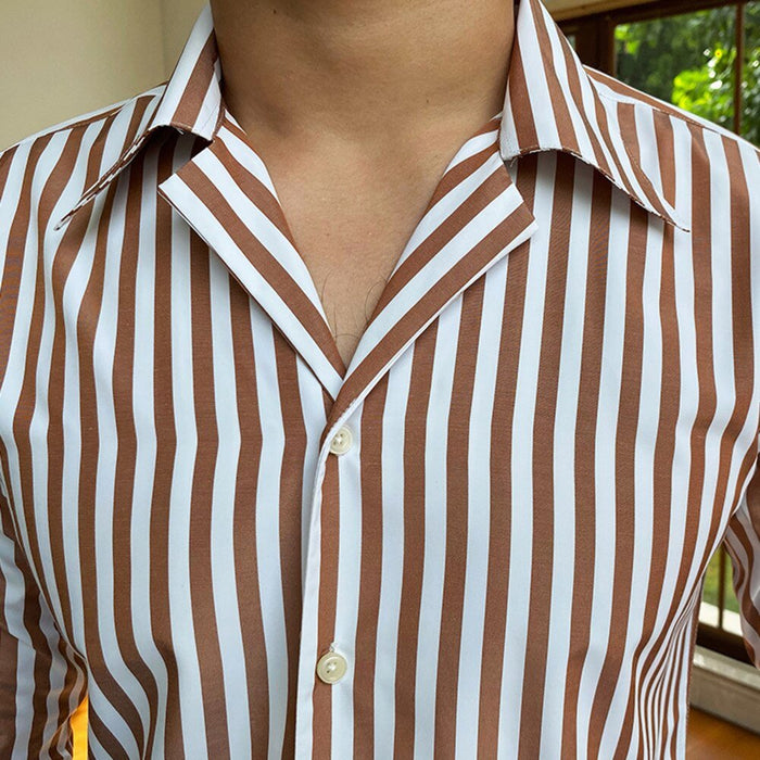 Office Formal Striped Shirt - AntoniosClothing - Sky Blue