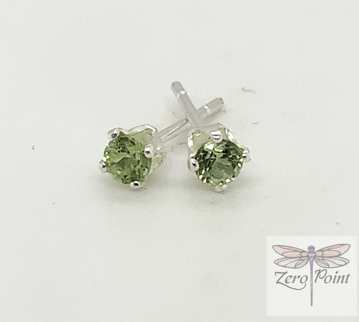 Peridot Stud Earrings - Zero Point Crystals