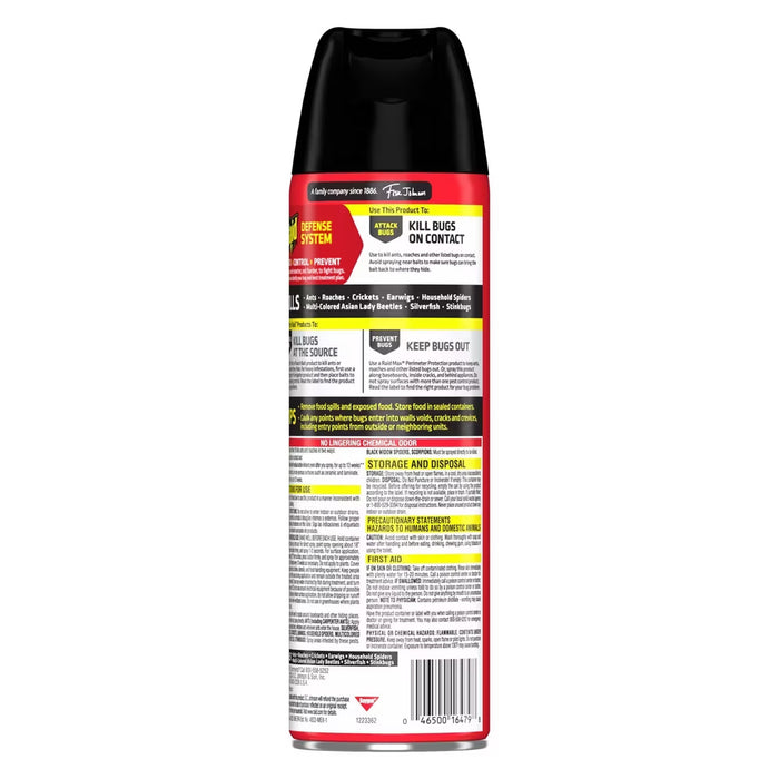 Raid Ant & Roach Killer Aerosol Insect Spray Lemon Scent 17.5 oz - 6 Pack
