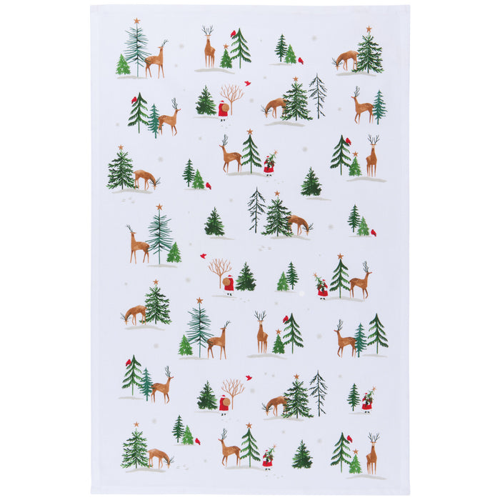 Santa's Reindeer Dishtowel