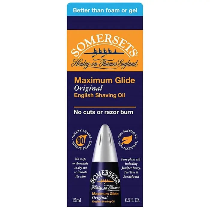 Somersets Shaving Oil Maximum Glide 15ml - John Bull Clothing from John Bull Clothing