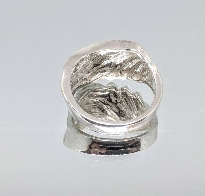 Sterling Silver or 14kt Gold Freeform Textured Ring Shank Size 7 setting DYI Jewelry, Fashion Ring 168-096/148-096