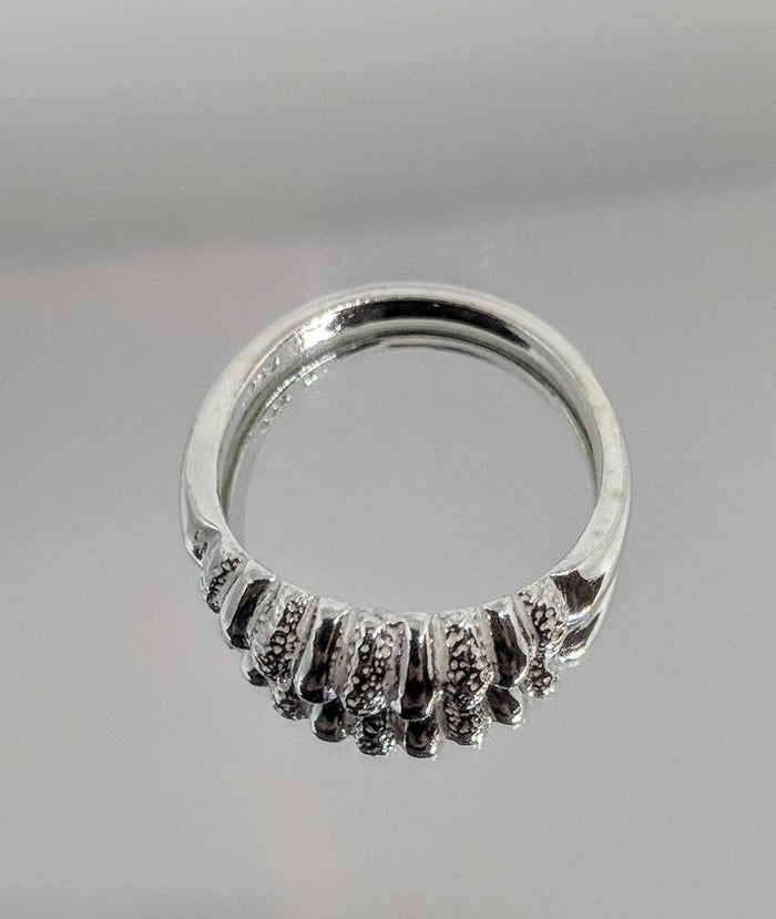 Sterling Silver or 14kt Gold Freeform Textured Ring Shank Size 7 setting DYI Jewelry, Fashion Ring 168-095/148-095