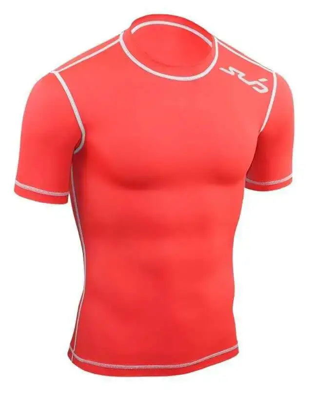 Sub Sports Mens Compression Short Sleeve Base Layer - John Bull Clothing Red from John Bull Clothing